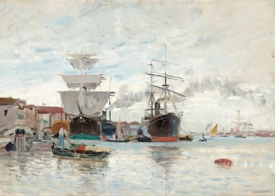 Harbour Scene from Venice by Carl Skånberg